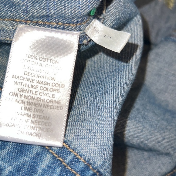 Vintage 90s Y2K Susan Bristol Casuals Embroidered and Beaded Jean Vest Size S - Picture 8 of 10